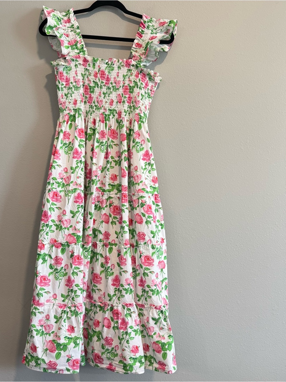 Hill House The Ellie Nap Dress In Pink Roses Medium Garden Weeding Tea Party - Picture 7 of 10
